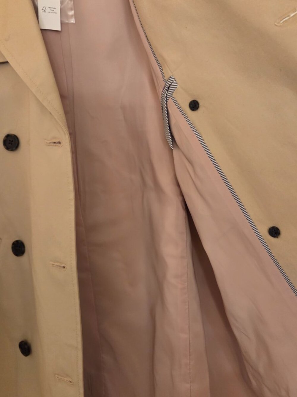J.Crew Khaki Trench Coat w/Hood -- NWT ---Classic Belted Jacket - Picture 5 of 6